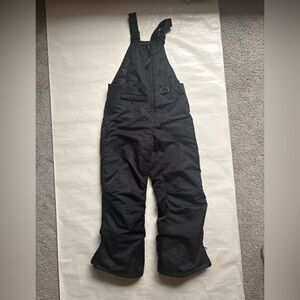 Kids Black Snow Bib Overalls
